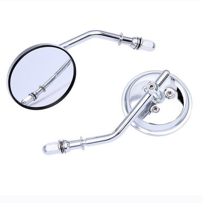 2db fekete kerek motorkerékpár visszapillantó oldalsó tükrök Harley Sportster Bobber Chopper motorkerékpár tükrökhöz