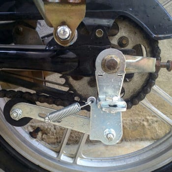 Motoforti 3 в 1 пръстен, метални странични стойки за мотоциклет, стойка, пружина, стойка в сребрист тон, пружина за мотоциклет