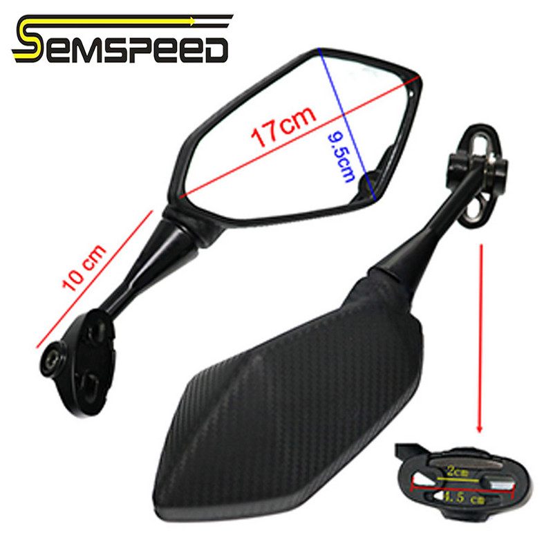 Mootorrataste süsinikpeeglid Racing Sport Bike tahavaatepeegel Honda CBR F4 F4i 1000RR RC51/ RVT1000 DD250E/300/350 HYOSUNG GT jaoks