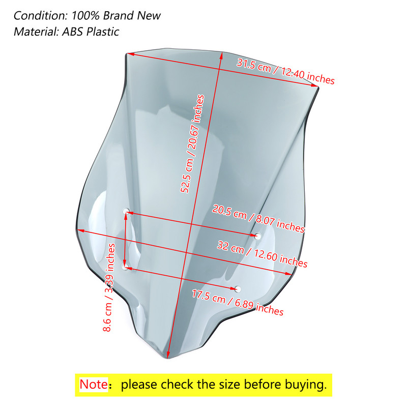 Topteng 1X ABS plastové čelné sklo na motocykel Čelné sklo pre Honda CB500X 2016-2019 Príslušenstvo k motocyklom