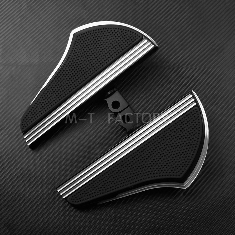 Podlahové dosky pre motocykle Defiance pre spolujazdcov, čierne CNC stupačky s mužskou montážou pre modely Harley Touring Dyna Sportster XL