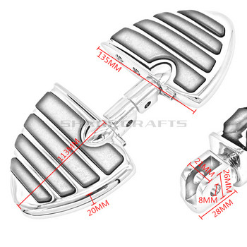 Колчета за крака на водача на мотоциклета отпред на ездача Подложки за крака за Honda ST1300 GoldWing GL1800 F6B Valkyrie Can-Am Spyder RS Pedal Footboard