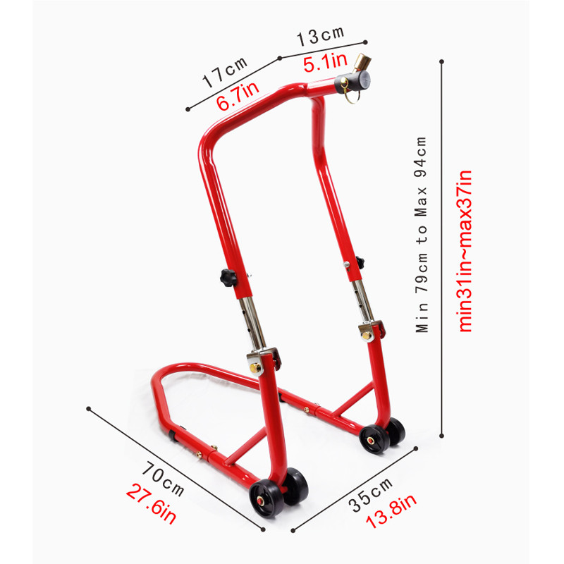 HZYEYO motorkerékpár állványok kerékpárállvány első kerék tartókeret állvány lengőkaros emelő motorkerékpárokhoz boltjavító szerszám, T-003