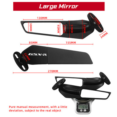 Skirta GSXR 600 750 1000 1300 YZF R6 R1 R25 R3 R125 R15 Kawasaki Ninja CBR1000RR CBR600RR motociklo priekinio sparno galinio vaizdo veidrodėliui