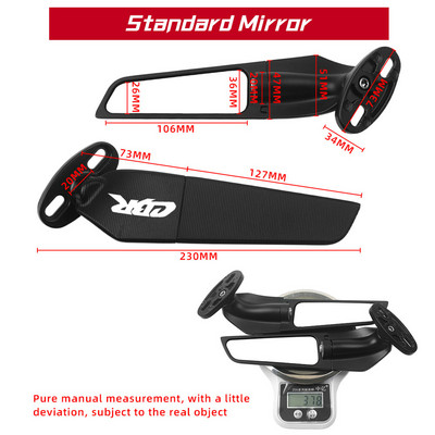 Skirta GSXR 600 750 1000 1300 YZF R6 R1 R25 R3 R125 R15 Kawasaki Ninja CBR1000RR CBR600RR motociklo priekinio sparno galinio vaizdo veidrodėliui