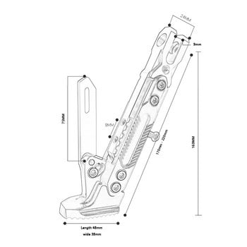 USER-X Регулируема CNC метална скоба за крака на мотоциклет Странична скоба с крак Издръжлива, устойчива на корозия скоба Стойка за мотоциклет