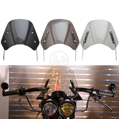 Универсален мотоциклет ABS предно стъкло Дефлектор за вятър Предно стъкло за Harley Honda Yamaha Kawasaki Suzuki 5"-7" фар