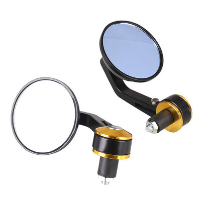 Modifikované spätné zrkadlo na motocykel 7/8 22 mm spätné zrkadlo s asistenčným jazdcom na riadidlách, celé hliníkové zrkadlo s okrúhlou rukoväťou