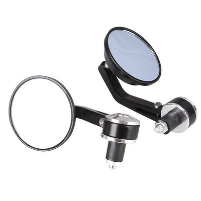Modifikované spätné zrkadlo na motocykel 7/8 22 mm spätné zrkadlo s asistenčným jazdcom na riadidlách, celé hliníkové zrkadlo s okrúhlou rukoväťou