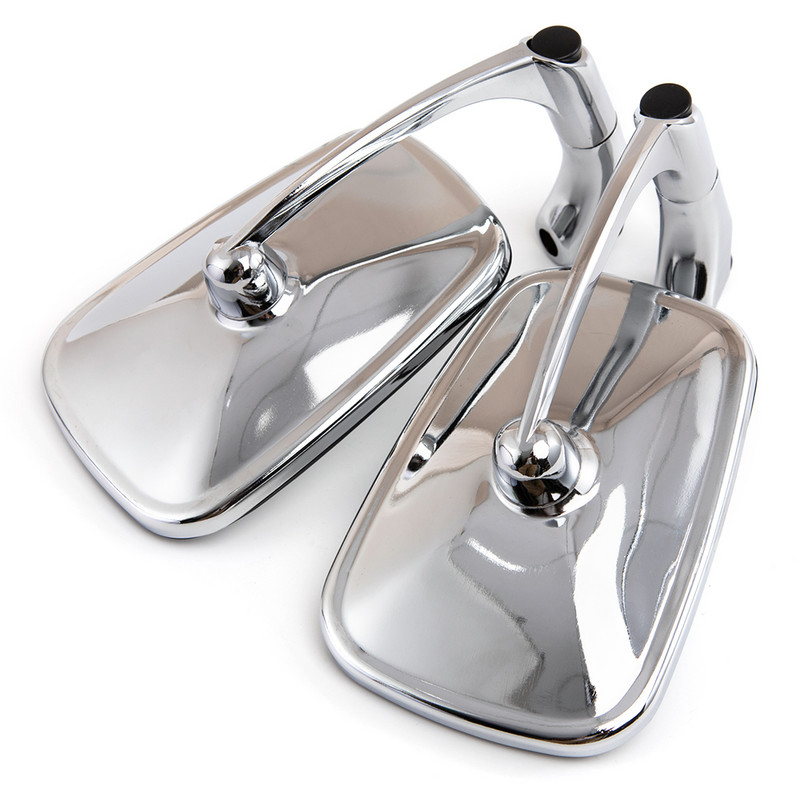 Króm/fekete motorkerékpár L-bar Retro visszapillantó oldalsó tükör Hondához Yamahához Suzuki Cafe Racer Custom