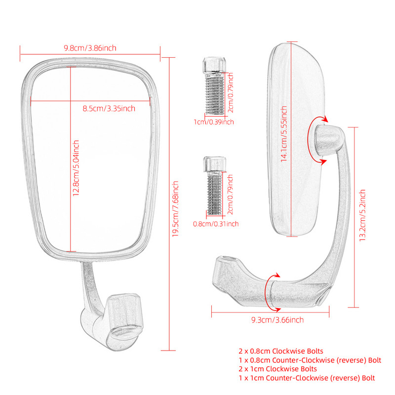 Króm/fekete motorkerékpár L-bar Retro visszapillantó oldalsó tükör Hondához Yamahához Suzuki Cafe Racer Custom