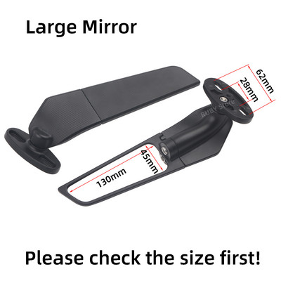 Motorkerékpár tükör Módosított szélső szárny, Állítható Forgó Visszapillantó Tükör Fényekkel YAMAHA YZF R25 R3 R125 R15