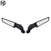 Upravené motocyklové 2-dielne spätné zrkadlá, nastaviteľné otočné bočné zrkadlá s vetracím krídlom pre KAWASAKI NINJA 250 300 400 650 H2 H4