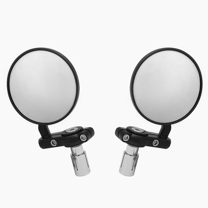 22 mm universalus motociklas, 3" apvalus 7/8" rankenos galas, galinio vaizdo šoniniai veidrodėliai dviratis, skirtas Harley Chrome