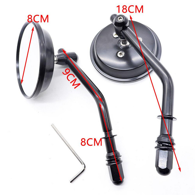 Čierne chrómové okrúhle spätné zrkadlo pre Harley Sportster 883 1200 Iron 883 Softail Dyna Motocykel Príslušenstvo k spätným zrkadlám