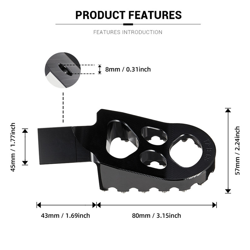 Stúpačky pre motocykle, opierka na nohy pre BMW R1200GS Adventure F800GS F750GS 2013-2015, pedále, šírka 57 mm, čierne príslušenstvo