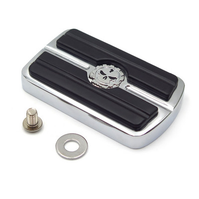 Utángyártott ingyenes kiszállítás KRÓMOZOTT motorkerékpár-alkatrészek Harley Davidson Touring Softail fékpedál nagyméretű HD pad Willie G. Skull