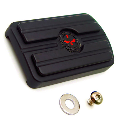 Utángyártott ingyenes kiszállítás KRÓMOZOTT motorkerékpár-alkatrészek Harley Davidson Touring Softail fékpedál nagyméretű HD pad Willie G. Skull