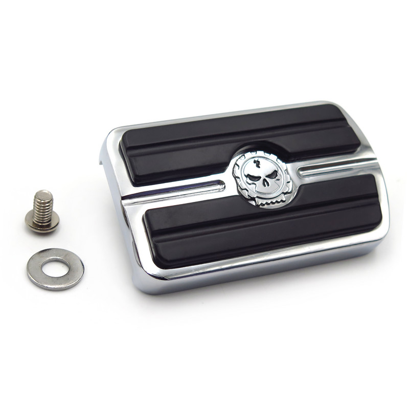 Utángyártott ingyenes kiszállítás KRÓMOZOTT motorkerékpár-alkatrészek Harley Davidson Touring Softail fékpedál nagyméretű HD pad Willie G. Skull
