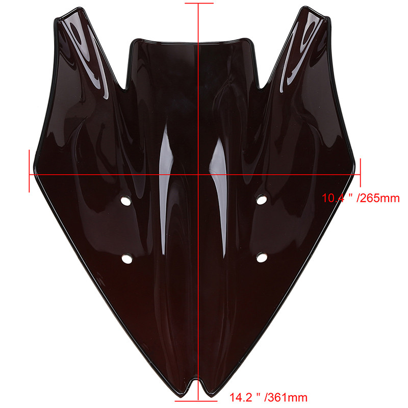 Deflektory čelného skla POSSBAY pre motocykle, dvojité bublinové deflektory čelného skla pre Kawasaki Z1000 2007 2008 2009