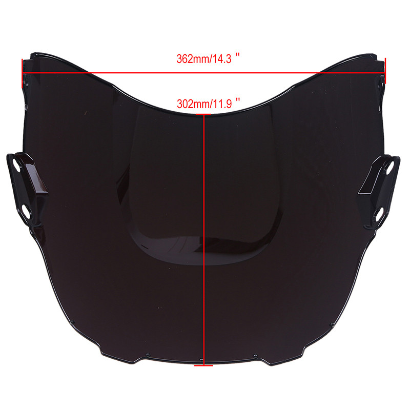 POSSBAY Parbriz Motocicletă Moto Scooter Parbriz Deflector de vânt cu două bule pentru Honda CBR 600 F3 1995 1996 1997 1998
