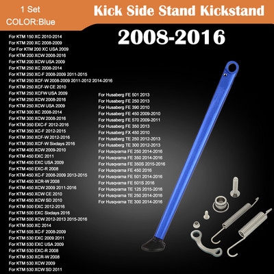 Bočný stojan na motocykel, parkovací stojan pre EXC, EXC-F, XC, XC-F, XC-W, EXC-R, XCF-W, XCR-W 125, 150, 200, 250, 300, 350, 450, 500, 530