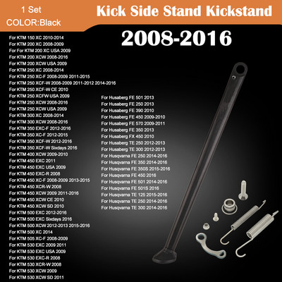 Bočný stojan na motocykel, parkovací stojan pre EXC, EXC-F, XC, XC-F, XC-W, EXC-R, XCF-W, XCR-W 125, 150, 200, 250, 300, 350, 450, 500, 530