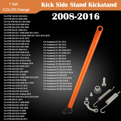 Bočný stojan na motocykel, parkovací stojan pre EXC, EXC-F, XC, XC-F, XC-W, EXC-R, XCF-W, XCR-W 125, 150, 200, 250, 300, 350, 450, 500, 530