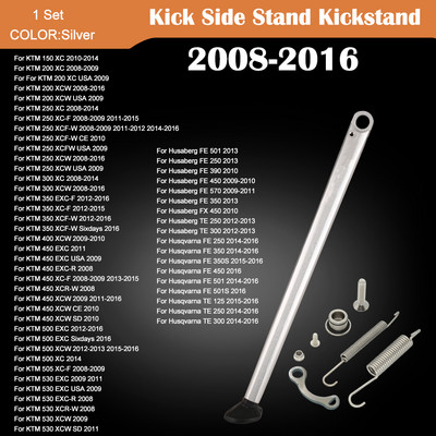 Bočný stojan na motocykel, parkovací stojan pre EXC, EXC-F, XC, XC-F, XC-W, EXC-R, XCF-W, XCR-W 125, 150, 200, 250, 300, 350, 450, 500, 530