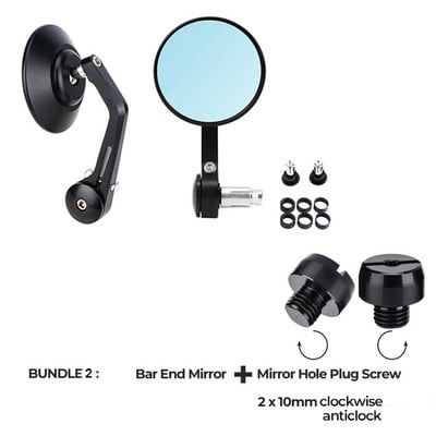 MT09 MT07 Tükör BMW R NineT Scramblerhez Kawasaki W800 Ducati Scramblerhez Hátsó tükör Motorkerékpár tartozékok ATV