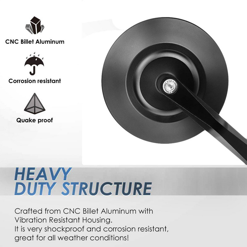 MT09 MT07 Tükör BMW R NineT Scramblerhez Kawasaki W800 Ducati Scramblerhez Hátsó tükör Motorkerékpár tartozékok ATV