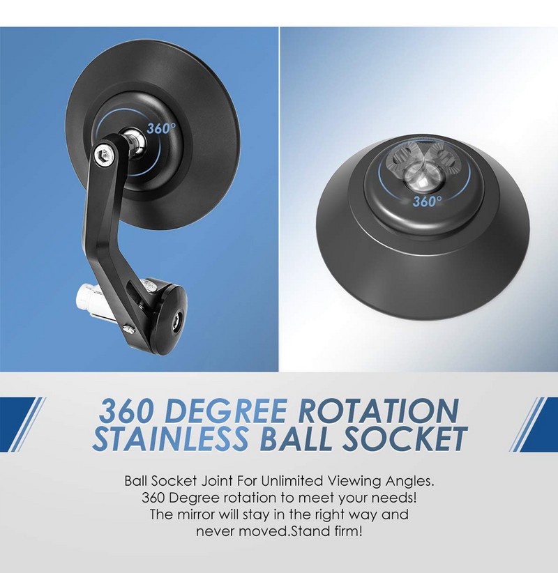 MT09 MT07 Tükör BMW R NineT Scramblerhez Kawasaki W800 Ducati Scramblerhez Hátsó tükör Motorkerékpár tartozékok ATV