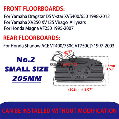 Motociklui reguliuojamos galinės ir priekinės pėdų atramos, kojos, grindų lentos, universalios, skirtos Honda Shadow Suzuki Yamaha V-star Kawasaki Vulcan