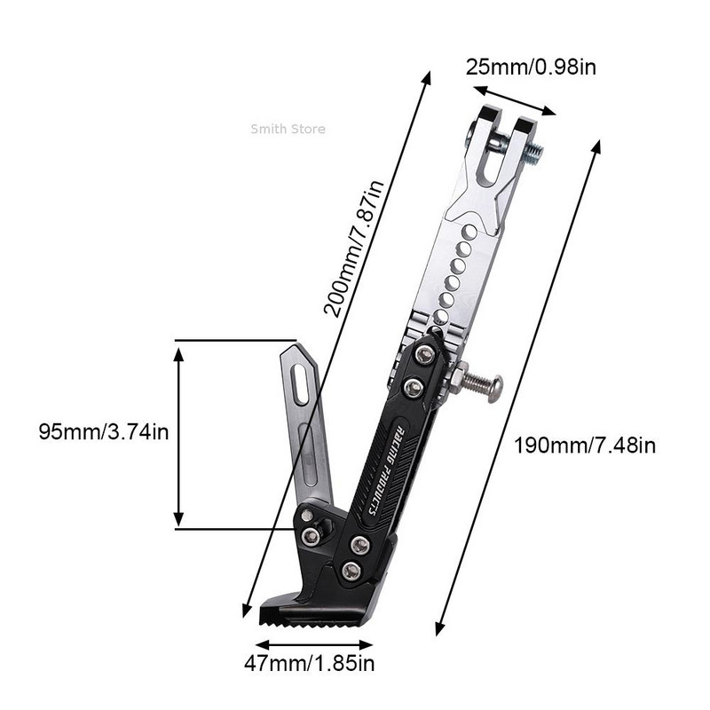Motorkerékpár Kickstand Kick tartó láb oldalsó állvány támasz Parkoló mankó tartó Pit Bike Moto Motorkerékpár tartozékok Univerzális