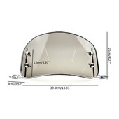 Vjetrobransko staklo za motocikl Univerzalno vjetrobransko staklo za skuter Vjetrobransko staklo Deflektor za vjetar Zaslon protiv ogrebotina Prozirno/crno