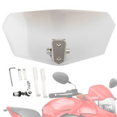 Odolné proti poškriabaniu čelné sklo motocykla, priehľadné deflektory vetra, univerzálne pre Honda, Suzuki, Kawasaki, Yamaha