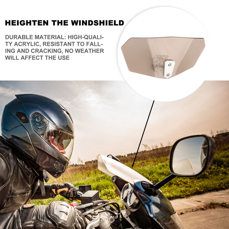 Odolné proti poškriabaniu čelné sklo motocykla, priehľadné deflektory vetra, univerzálne pre Honda, Suzuki, Kawasaki, Yamaha