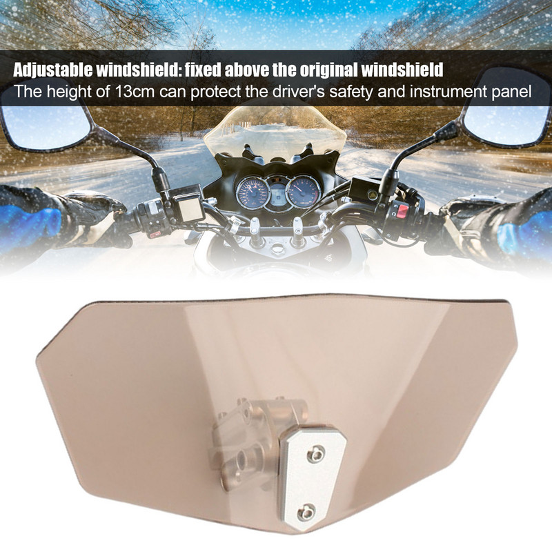 Odolné proti poškriabaniu čelné sklo motocykla, priehľadné deflektory vetra, univerzálne pre Honda, Suzuki, Kawasaki, Yamaha