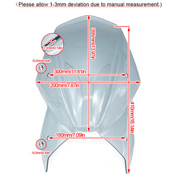 Κατάλληλο για Suzuki GSX-S1000 GSXS 1000 gsx-s950 Αξεσουάρ μοτοσικλέτας Ασπίδα εκτροπής παρμπρίζ με βραχίονα GSXS1000