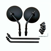 10 mm-es kerek motorkerékpár visszapillantó tükrök fekete Retro Cafe Racer oldalsó tükör a diadalhoz bonneville harley davidson 883 touring