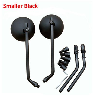 10 mm-es kerek motorkerékpár visszapillantó tükrök fekete Retro Cafe Racer oldalsó tükör a diadalhoz bonneville harley davidson 883 touring