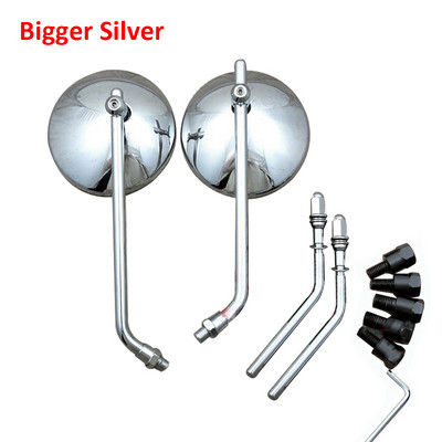 10 mm-es kerek motorkerékpár visszapillantó tükrök fekete Retro Cafe Racer oldalsó tükör a diadalhoz bonneville harley davidson 883 touring