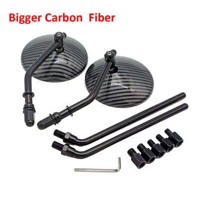 10 mm-es kerek motorkerékpár visszapillantó tükrök fekete Retro Cafe Racer oldalsó tükör a diadalhoz bonneville harley davidson 883 touring