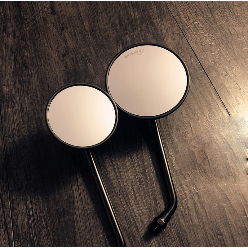 10 mm-es kerek motorkerékpár visszapillantó tükrök fekete Retro Cafe Racer oldalsó tükör a diadalhoz bonneville harley davidson 883 touring