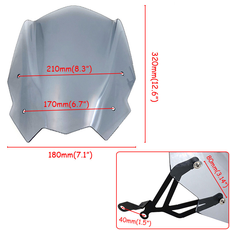 Besplatna dostava za BMW G310R 2016 2017 2018 2019 ABS vjetrobransko staklo s montažnim nosačem G310 G 310 R Deflektori vjetra