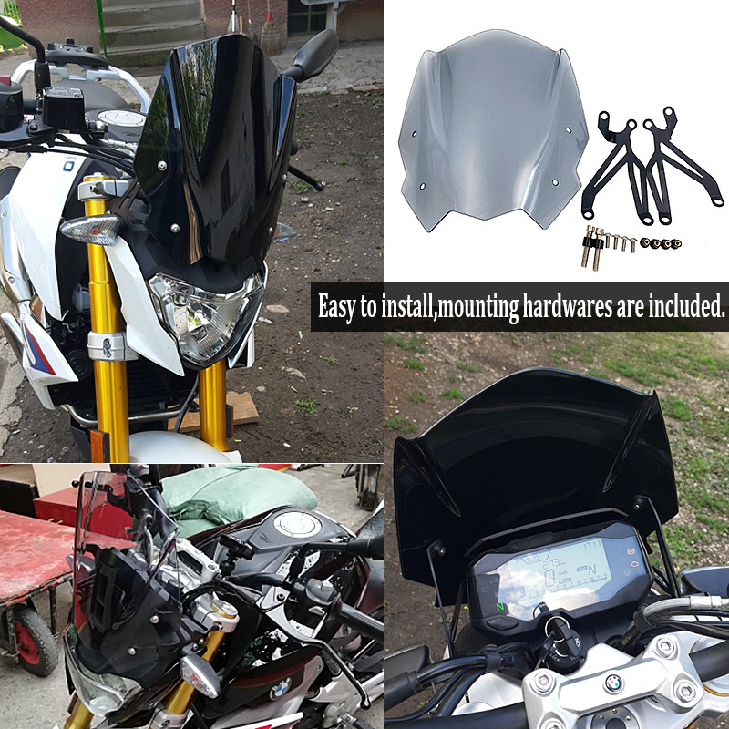 Besplatna dostava za BMW G310R 2016 2017 2018 2019 ABS vjetrobransko staklo s montažnim nosačem G310 G 310 R Deflektori vjetra