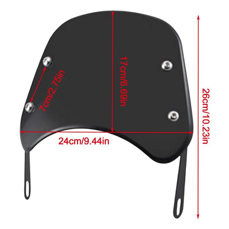 Universalus motociklo priekinis stiklas, motociklo priekinių žibintų apsauga, tinka nuo 5 colių iki 7 colių priekinių motociklų žibintų modifikacija