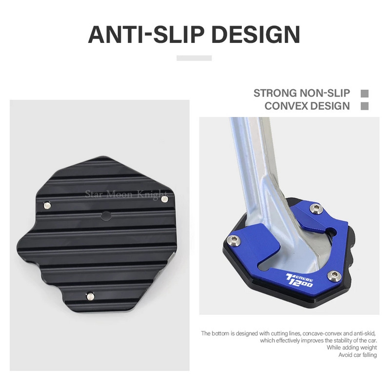 Príslušenstvo k motocyklu Stojan pre Yamaha XT1200Z XT 1200 Z Super Tenere 2014 - 2021 CNC bočný stojan, zväčšenie, predĺženie