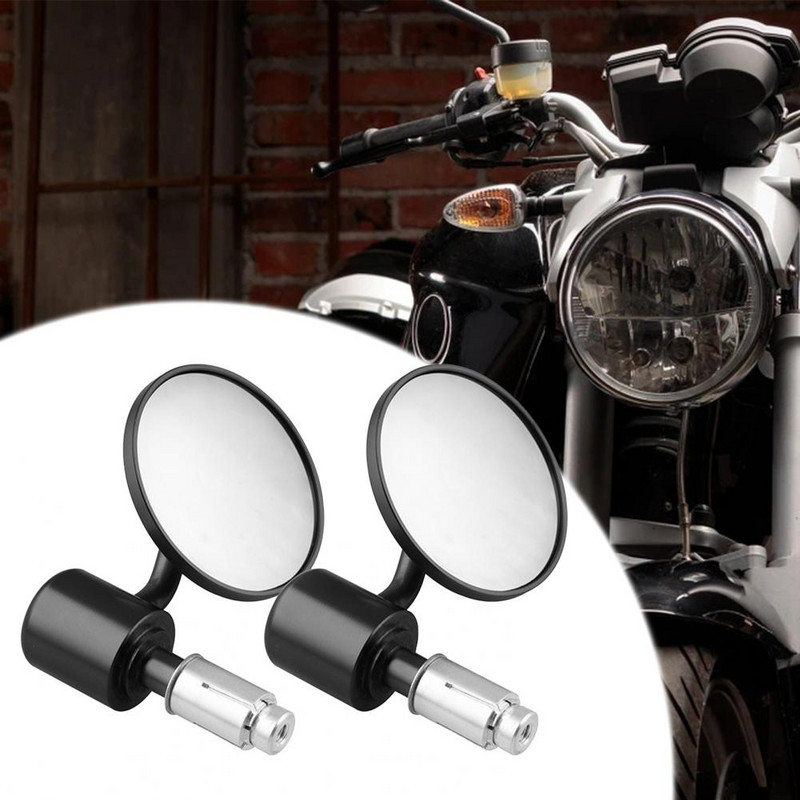 1 par univerzalnih motociklističkih retrovizora, antikorozivna stražnja ručka, 2,83" retrovizori za skuter