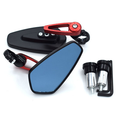 Motociklo galinio vaizdo veidrodėlio priedai Aliuminio lydinio 7/8" 22 mm strypo galo šoninis veidrodėlis, skirtas Kawasaki ZZR600 ZX6R ZX636R Z800 Z900